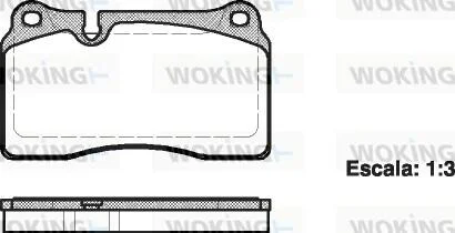 Гальмівні колодки пер. VW Touareg 3.0-6.0 02- 16,8 mm (brembo) WOKING P13003.00
