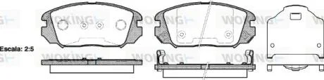 Гальмівні колодки пер. Civic/Sonata/Tucson (04-13) WOKING P13043.02