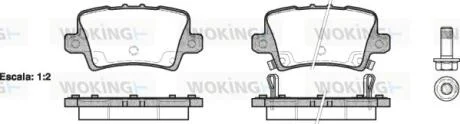 Колодки тормозные диск. задн. (пр-во Remsa) Honda Civic ix 1.4 12-,Honda Civic ix 1.8 12- WOKING P13063.02