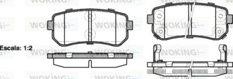 Колодки тормозные диск. задн. (пр-во Remsa) Hyundai Accent iii 1.4 05-10,Hyundai Accent iii 1.5 05-10 WOKING P13093.02