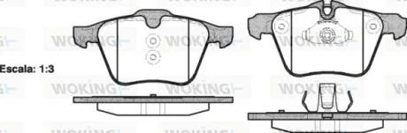 Колодки гальмівний диск. перед. (пр-во Remsa) Ford Mondeo IV 2,5i Volvo S60 S80 WOKING P13173.00