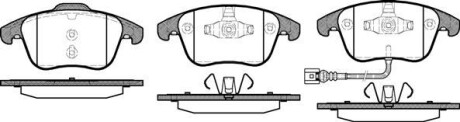 Колодки тормозные диск. перед. (Remsa) Audi Q3 1.4 11-,Audi Q3 2.0 11-,Seat Alhambra 1.4 10- WOKING P13193.21 (фото 1)