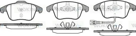Колодки тормозные диск. перед. (пр-во Remsa) Audi Q3 1.4 11-,Audi Q3 2.0 11-,Seat Alhambra 1.4 10- WOKING P13193.21
