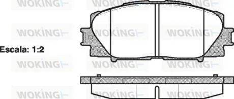 Колодки тормозные диск. перед. (пр-во Remsa) Toyota Yaris II 05>,Yaris III 10> WOKING P13243.00