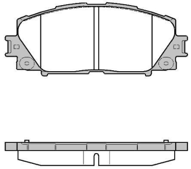 Колодки тормозные диск. перед. (Remsa) Lexus Ct (zwa10_) 1.8 10-,Toyota Prius 1.8 09- WOKING P13243.10 (фото 1)