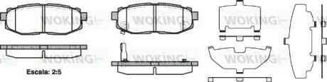 Колодки тормозные диск. задн. (пр-во Remsa) Subaru Forester 13> / Legasy, Outback 09> / Tribeca 06> WOKING P13283.01