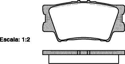 Колодки тормозные диск. задн. (Remsa) Lexus Es (acv40_, gsv40_) 3.5 06-12,Lexus Es (asv60_ WOKING P13313.00 (фото 1)