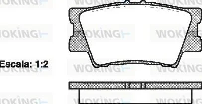 Гальмівні колодки зад.TOYOTA CAMRY/RAV4 III/RAV4 IV 2.0-3.5 06- WOKING P13313.00