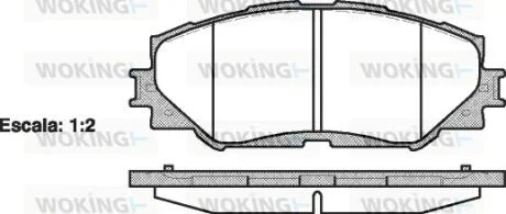 Колодки тормозные диск. перед. (пр-во Remsa) Toyota Corolla Auris 06> 13> / Rav4 05> 12> WOKING P13323.00