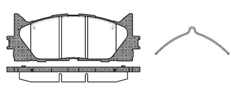 Колодки тормозные диск. перед. (Remsa) Lexus Es (acv40_, gsv40_) 3.5 06-12,Lexus Es (asv60_ WOKING P13333.00 (фото 1)