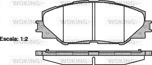 Колодки тормозные диск. перед. (пр-во Remsa) Toyota Auris 1.33 06-12,Toyota Auris 1.4 06-12 WOKING P13343.00 (фото 1)