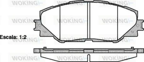 Гальмівні колодки пер. AURIS/RAV 4 III/RAV 4 IV 1.8-2.5H 06- WOKING P13343.00