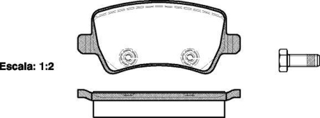 Колодки тормозные диск. задн. (Remsa) Ford Galaxy 1.6 06-15,Ford Galaxy 1.8 06-15 WOKING P13363.00 (фото 1)