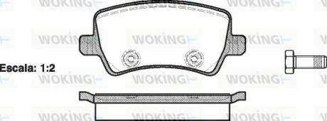 Гальмівні колодки зад. Ford Galaxy/S-Max 06-15 (TRW) WOKING P13363.00