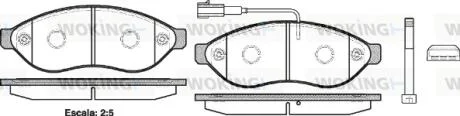Гальмівні колодки пер. Jumper/Ducato/Boxer 06- (1.1-1.5t) WOKING P13373.01