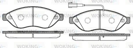 Гальмівні колодки пер. Jumper/Ducato/Boxer 06- (1.1-1.5t) WOKING P13373.12