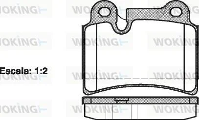 Колодки тормозные диск. задн. (пр-во Remsa) VW Touareg I Brembo ver. WOKING P13403.00