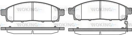 Гальмівні колодки пер. Mitsubishi L200 05-15 (tokico) WOKING P13423.01