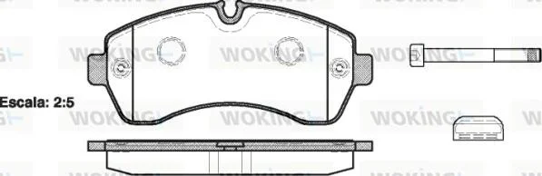 Колодки тормозные диск. перед. (пр-во Remsa) Mercedes-benz Sprinter 46-t 3.0 06-,Mercedes-benz Sprinter 5-t 1.8 06- WOKING P13433.00 (фото 1)