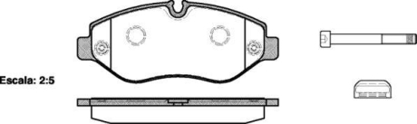 Колодки тормозные диск. перед. (Remsa) Mercedes-benz M-class (w166) 3.0 11-,Mercedes-benz Sprinter 35-t 1.8 06- WOKING P13453.00 (фото 1)