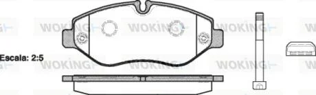 Колодки гальмівний диск. перед. (пр-во Remsa) Iveco Daily 01>, 06>, 11>, 14> WOKING P13453.10