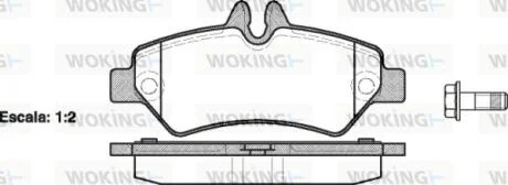 Колодки тормозные диск. задн. (пр-во Remsa) Mercedes-benz Sprinter 35-t 1.8 06-,Mercedes-benz Sprinter 35-t 2.1 06- WOKING P13463.00
