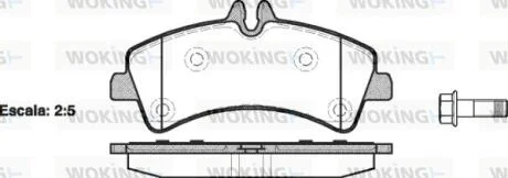 Колодки тормозные диск. задн. (пр-во Remsa) MB Sprinter II III / VW Crafter I II Bosch ver. WOKING P13473.00