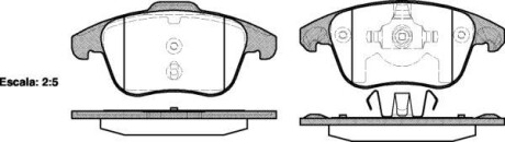 Колодки тормозные диск. перед. (Remsa) PSA C4 Picasso, Grand Picasso 08>13 / DS4 DS5 12> WOKING P13493.00