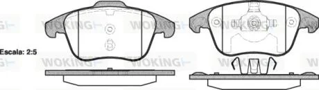 Гальмівні колодки пер. Citroen C4 Picasso 06-/Peugeot 5008 09- (ATE) WOKING P13493.00