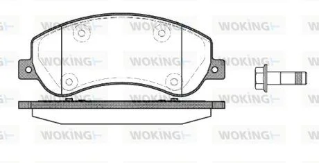 Колодки тормозные диск. перед. (пр-во Remsa) VW Amarok 10> WOKING P13503.00