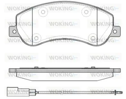 Колодки гальмівний диск. перед. (пр-во Remsa) Ford Tranzit 06>14 Bosch ver. WOKING P13503.11