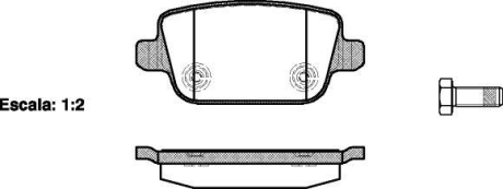 Колодки тормозные диск. задн. (Remsa) Ford Focus ii 2.5 04-12,Ford Galaxy 1.6 06-15 WOKING P13563.00 (фото 1)