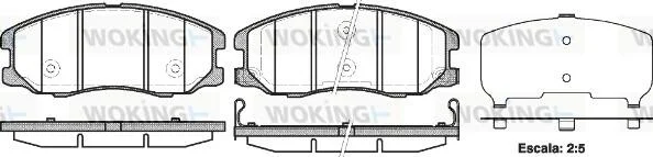 Колодки тормозные диск. перед. (пр-во Remsa) Chevrolet Captiva 2.0 06-,Chevrolet Captiva 2.2 06- WOKING P13613.12 (фото 1)