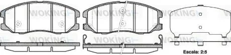 Колодки тормозные диск. перед. (пр-во Remsa) Chevrolet Captiva 2.0 06-,Chevrolet Captiva 2.2 06- WOKING P13613.12