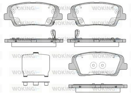 Колодки гальмівний диск. задн. (пр-во Remsa) Hyundai Santa fe iii 2.0 12-,Hyundai Santa fe iii 2.2 12- (P13743.09) WOKING P1374309