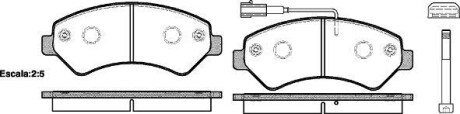 Колодки тормозные диск. перед. (Remsa) Citroen Jumper 2.2 06-,Citroen Jumper 3.0 06- WOKING P13753.01 (фото 1)