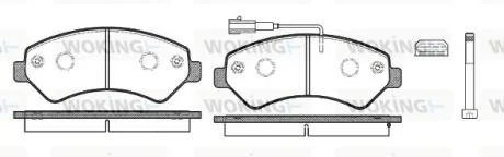 Гальмівні колодки пер. Jumper/Ducato/Boxer 06- (1.7t) WOKING P13753.12