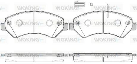 Колодки гальмівний диск. перед. (пр-во Remsa) Fiat Ducato 2.3 06-,Fiat Ducato 3.0 06- WOKING P13753.22
