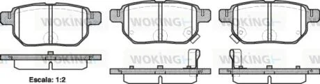 Гальмівні колодки зад. Toyota Corolla/Yaris 05- WOKING P13863.02