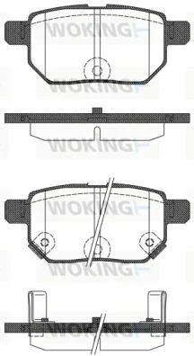Колодки тормозные диск. задн. (пр-во Remsa) Lexus Ct (zwa10_) 1.8 10-,Toyota Auris 1.8 06-12 WOKING P13863.22 (фото 1)