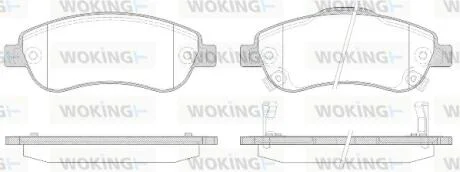 Колодки тормозные диск. перед. (пр-во Remsa) Honda Cr-v iii 2.0 06-,Honda Cr-v iii 2.2 06- WOKING P13893.02