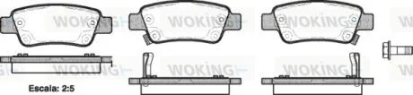 Колодки тормозные диск. задн. (пр-во Remsa) Honda Cr-v iii 2.0 06-,Honda Cr-v iii 2.2 06- WOKING P13903.02
