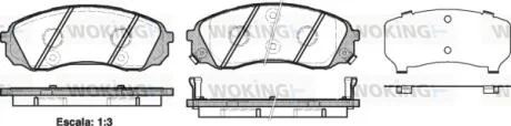 Колодки гальмівний диск. перед. (пр-во Remsa) Hyundai H-1 08> / Carnival 06> WOKING P13913.02