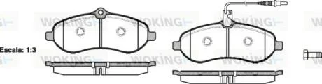 Гальмівні колодки пер. Scudo/Expert 07- WOKING P13923.01