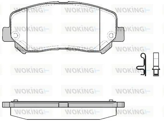 Колодки тормозные диск. перед. (пр-во Remsa) Jeep Cherokee 13> WOKING P14133.22 (фото 1)