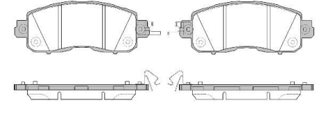 Колодки тормозные диск. перед. (Remsa) Nissan Teana Altima 13&gt; / Leaf 10&gt; WOKING P14173.04 (фото 1)