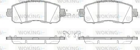 Колодки тормозные диск. перед. (пр-во Remsa) Nissan Teana Altima 13> / Leaf 10> WOKING P14173.04