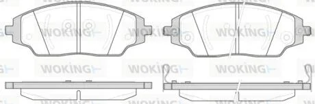 Колодки тормозные диск. перед. (пр-во Remsa) Chevrolet Aveo T300 WOKING P14373.02