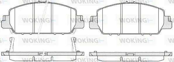 Колодки гальмівний диск. перед. (пр-во Remsa) Honda HR-V 15> / Accord 3,5i 12> WOKING P14483.02 (фото 1)