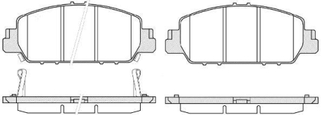 Колодки тормозные диск. перед. (Remsa) Honda HR-V 15> / Accord 3,5i 12> WOKING P14483.02 (фото 1)